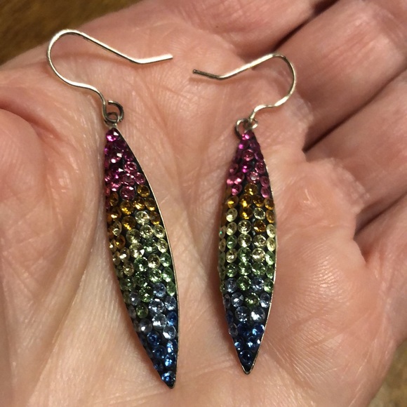 Beautiful pair of Swarovski Crystal 925 Silver Earrings from Malaysia - Picture 7 of 8